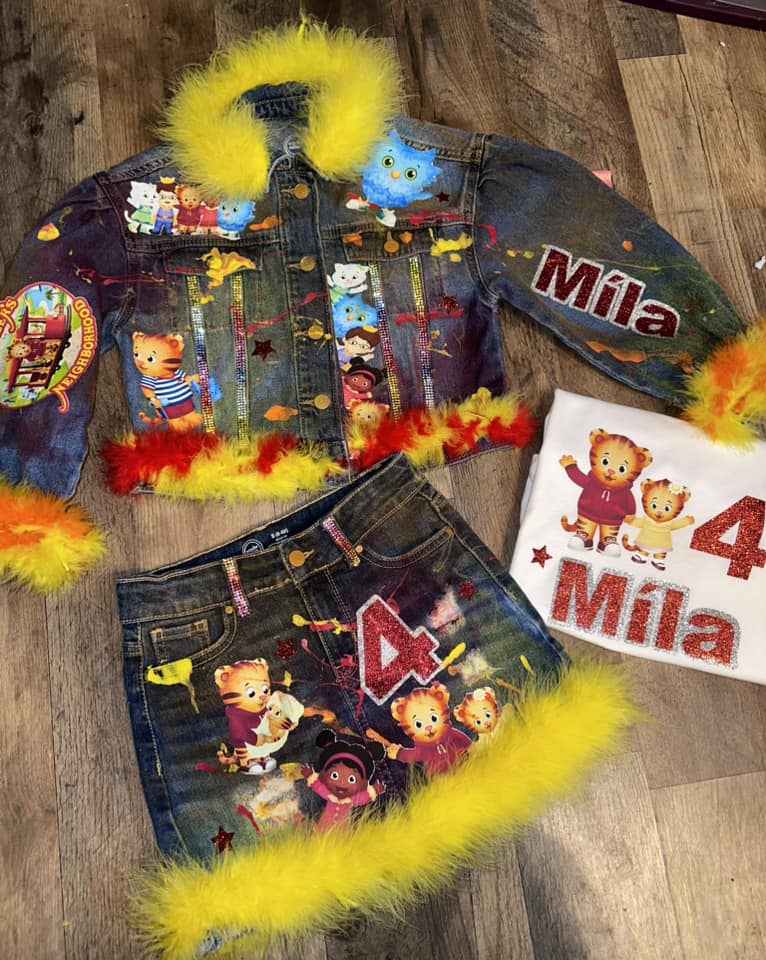 Jean skirt set
