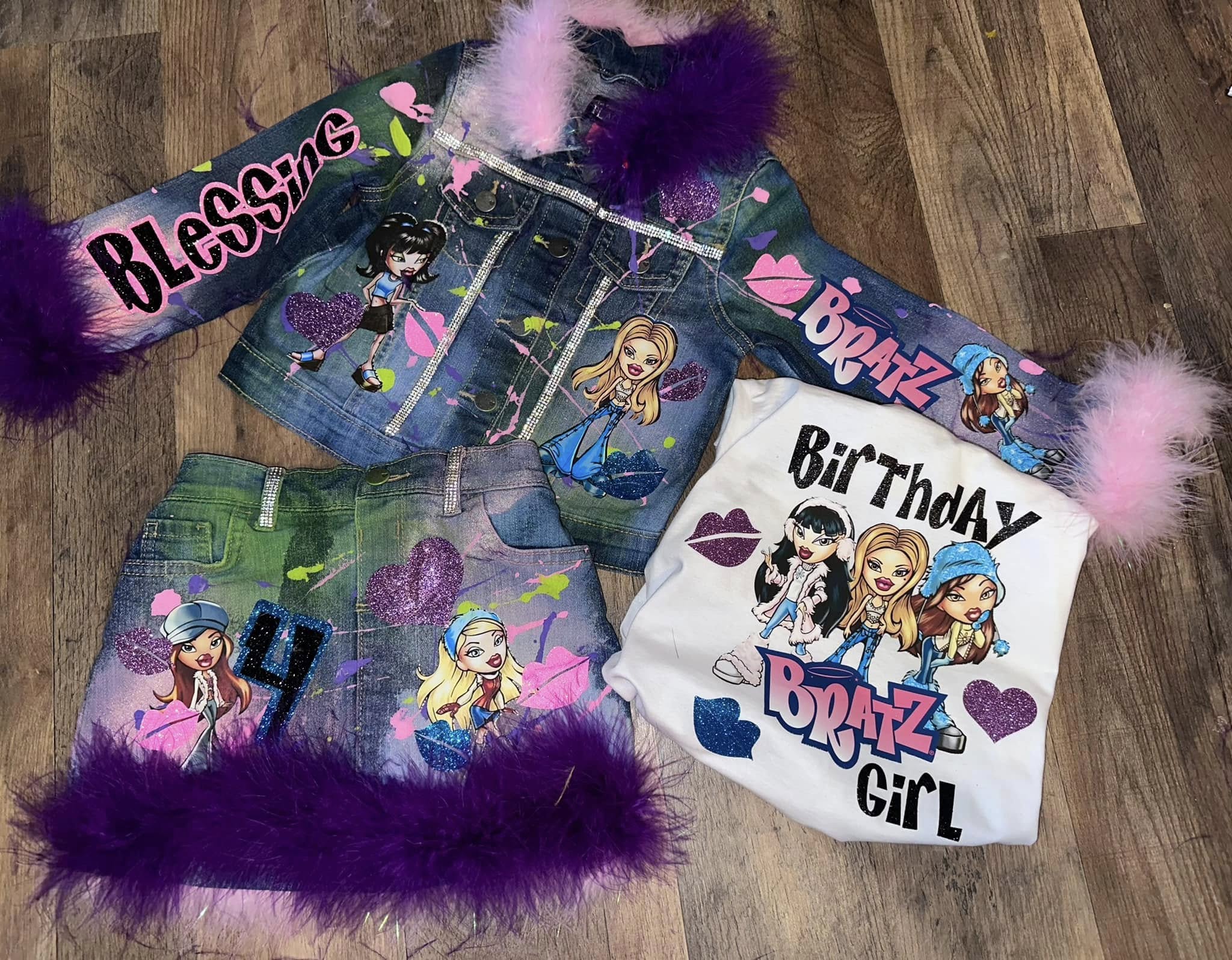 Jean skirt set