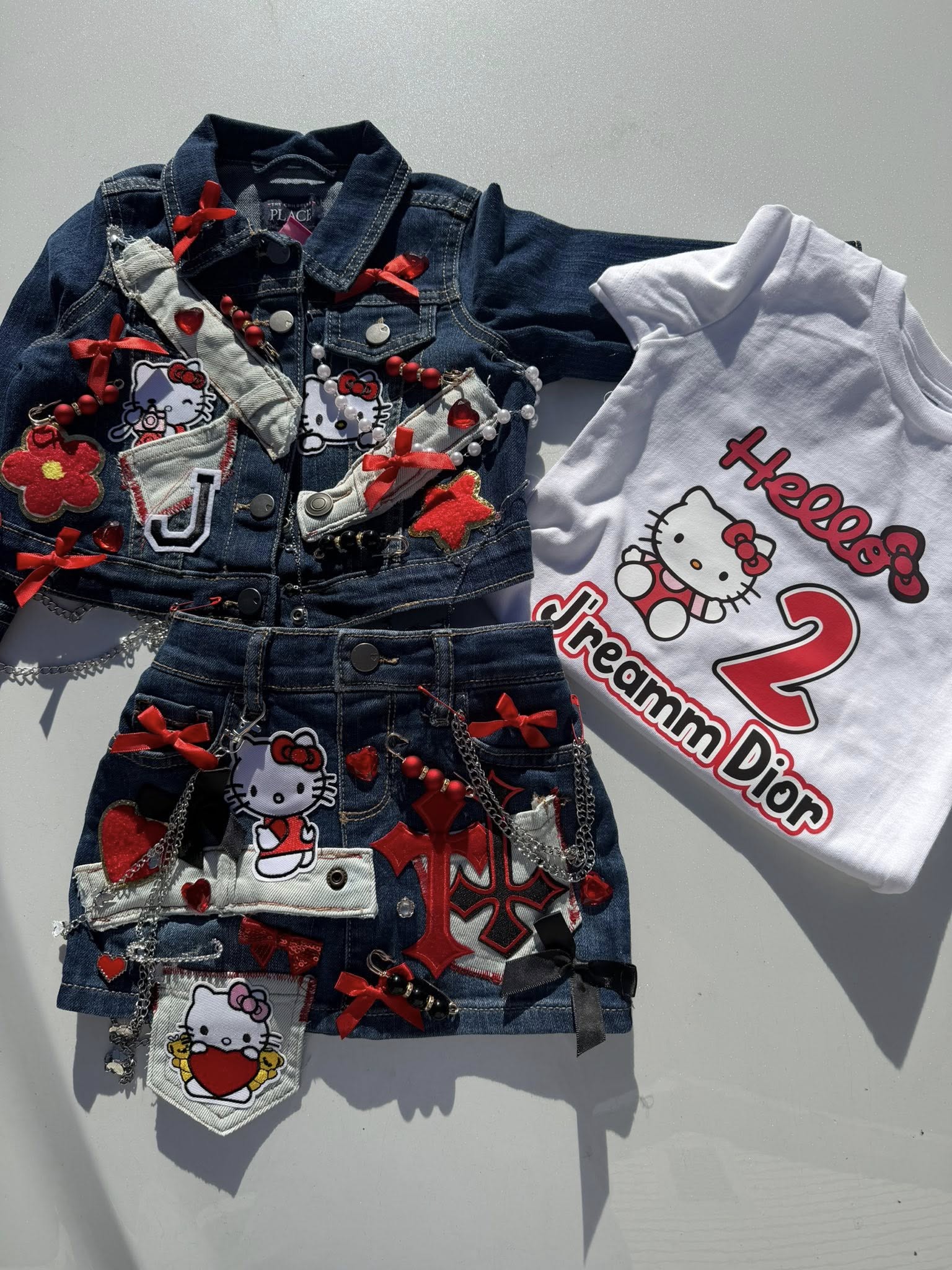 Girls junk skirt outfit