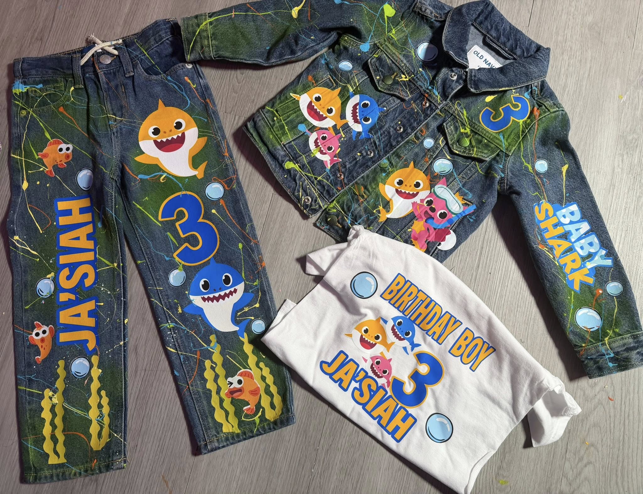 Jean jacket & pants set